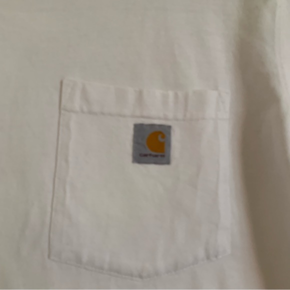 DIY Cutout Carhartt White Short Sleeves Shirt Size Medium - Picture 3 of 6